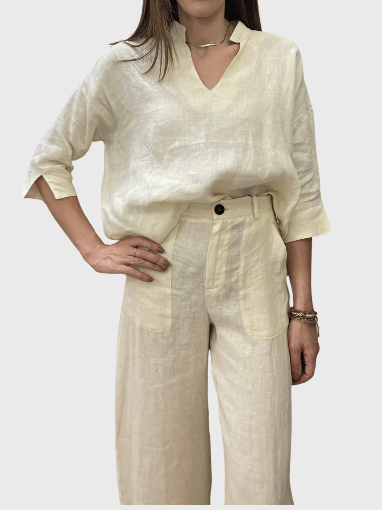 Pantalone in lino Rosalba - Emme di Marella - Cherie Boutique