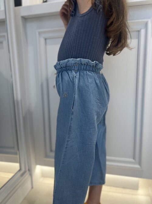 Denim linen skirt-pants - Buho Barcelona